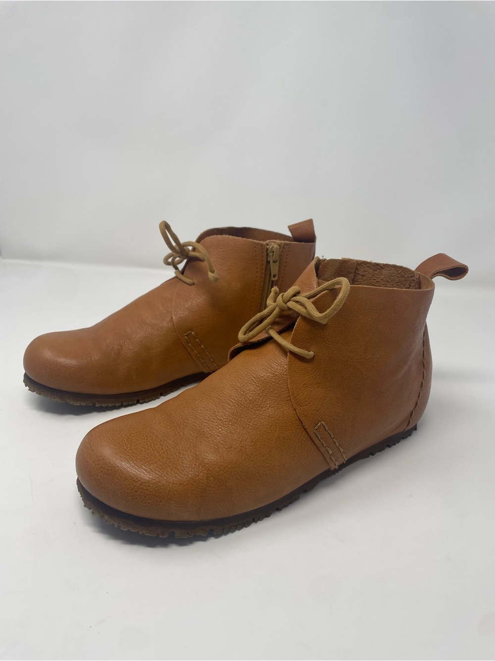 Tan Leather Lace-Up Ankle Boots Milla Sport fits size 8